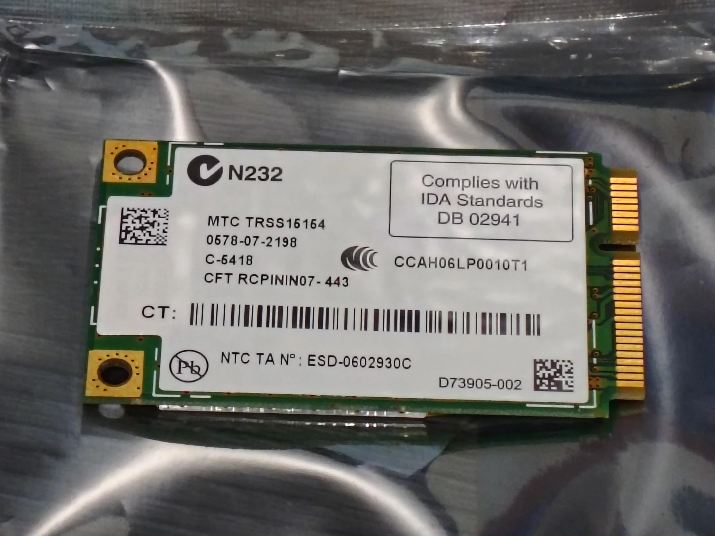 HP Spare Intel Wireless Card 441086-001
