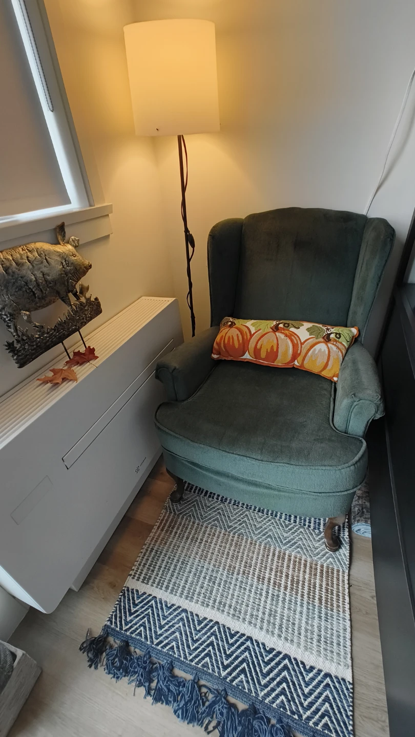 Dark Green Wingback Chair