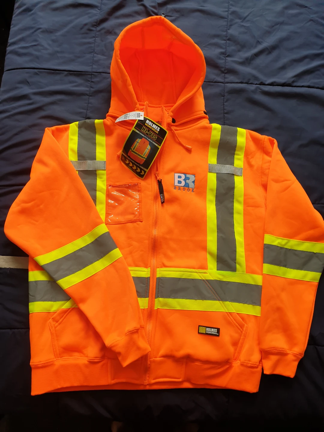BR Brook Hi-Vis Orange Workwear Hoodie