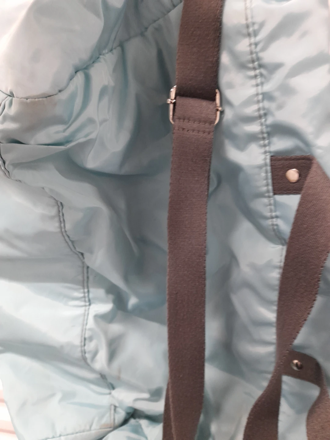 Nylon Duffle Bag with Gray Straps - photo 5