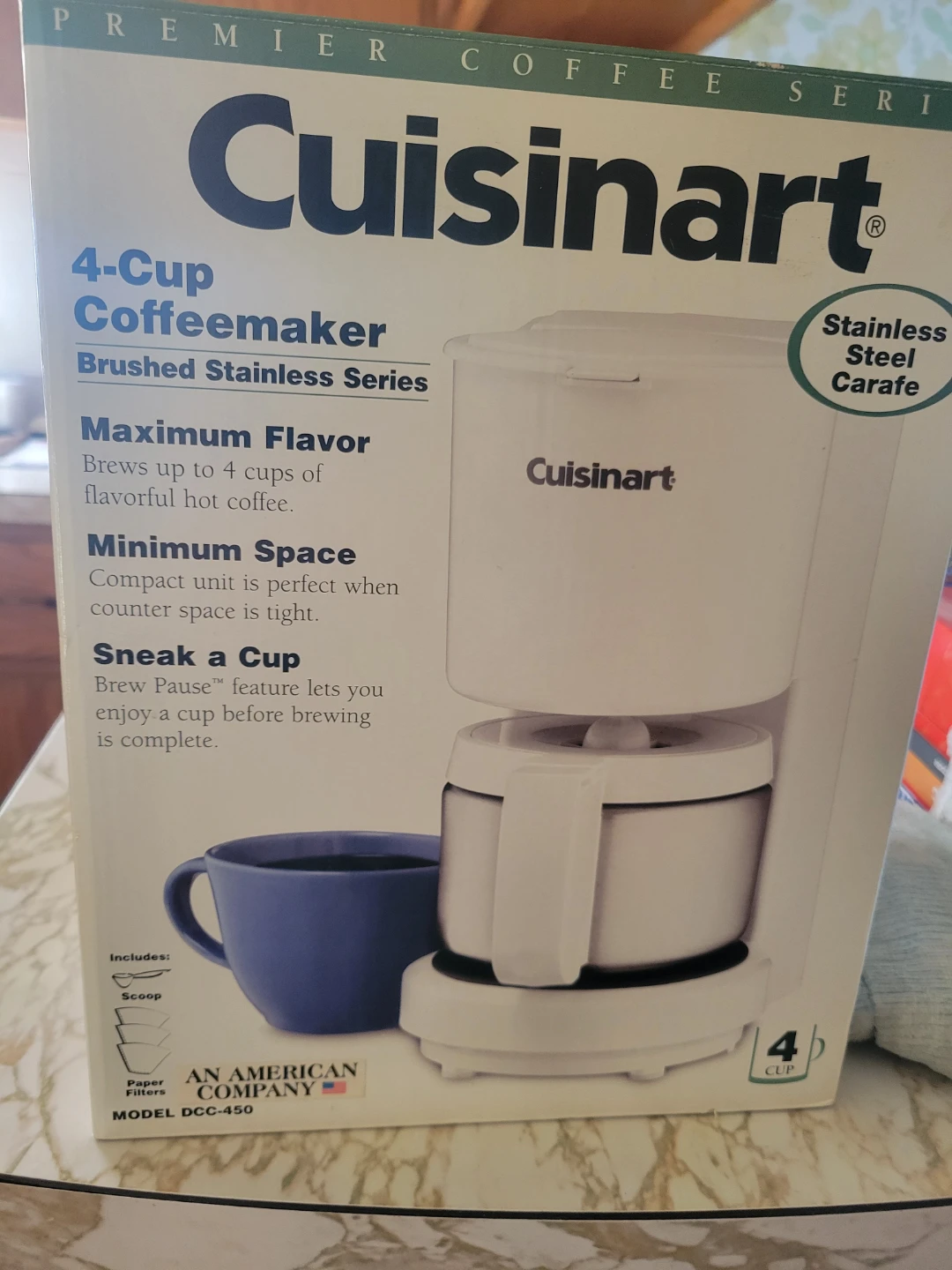 Cuisinart 4-Cup Coffee Maker DCC-450 Brushed Stainless Steel