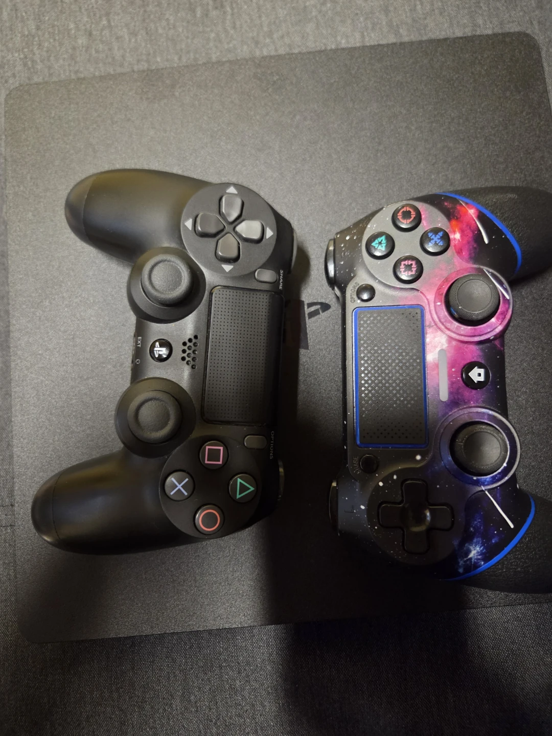 PlayStation 4 Controllers (2) - Black & Galaxy Print - photo 2