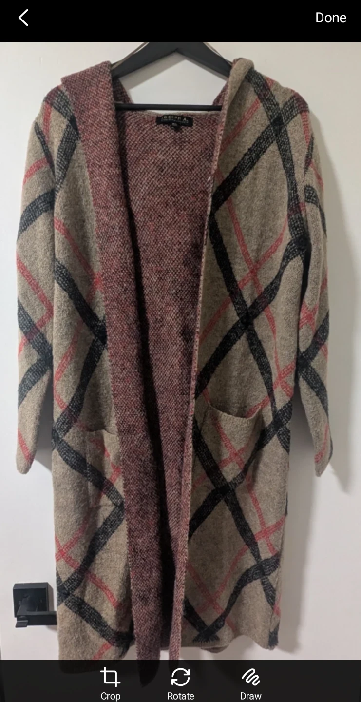 JOSEPH A. Women's Plaid Cardigan XS - photo 2