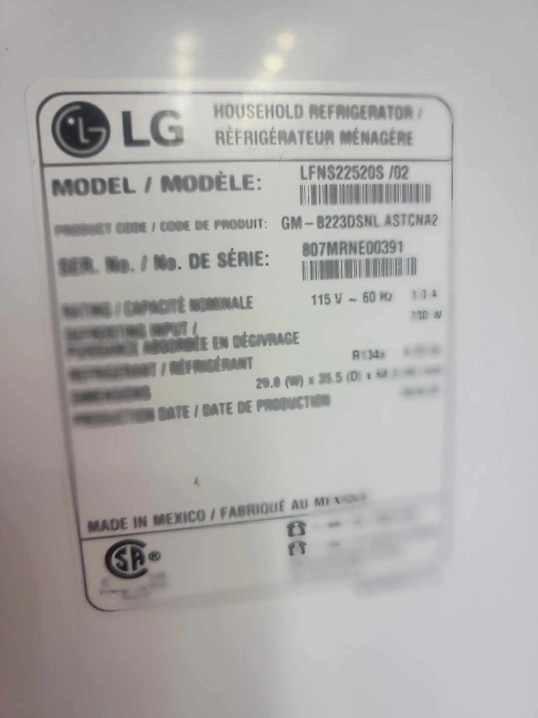 LG Stainless Steel French Door Refrigerator - photo 3
