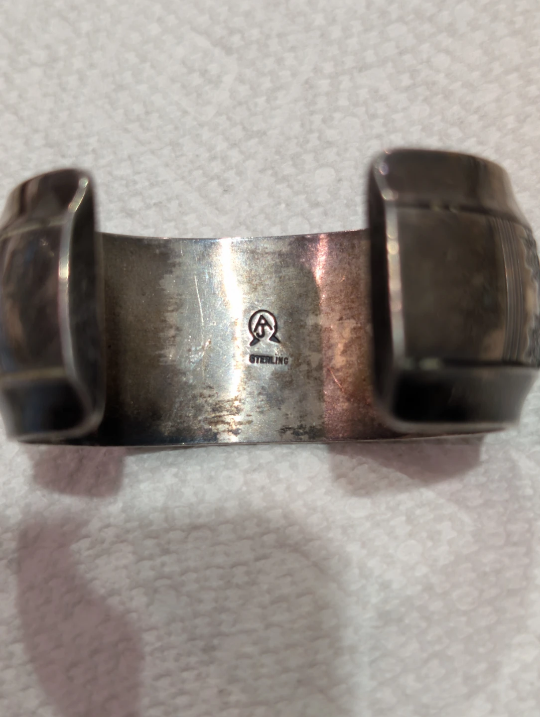 Vintage Native American Sterling Silver Turquoise Bracelet - photo 2