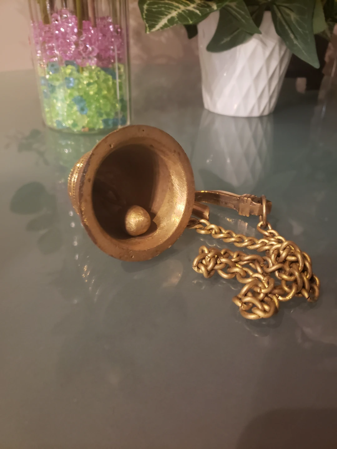 Brass Bell with Key Chain - photo 2