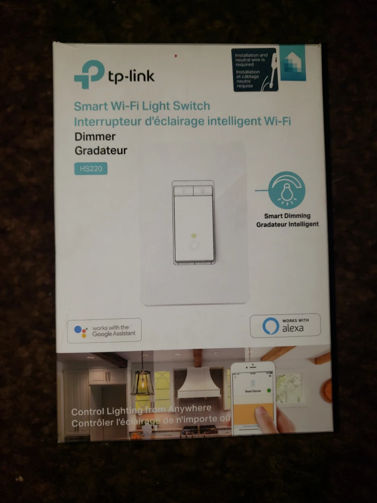 TP-Link Smart Wi-Fi Light Switch Dimmer HS220