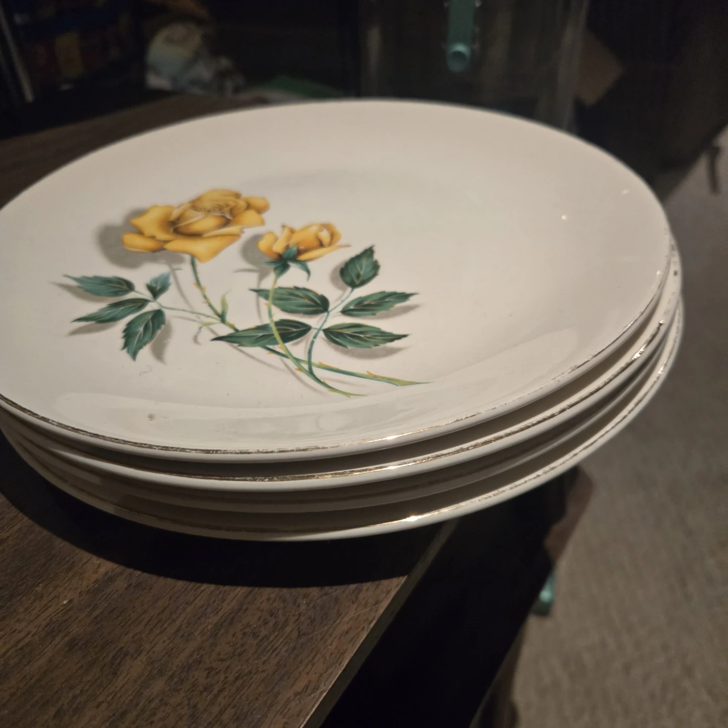 Set of 4 Vintage Floral Dinner Plates - photo 2