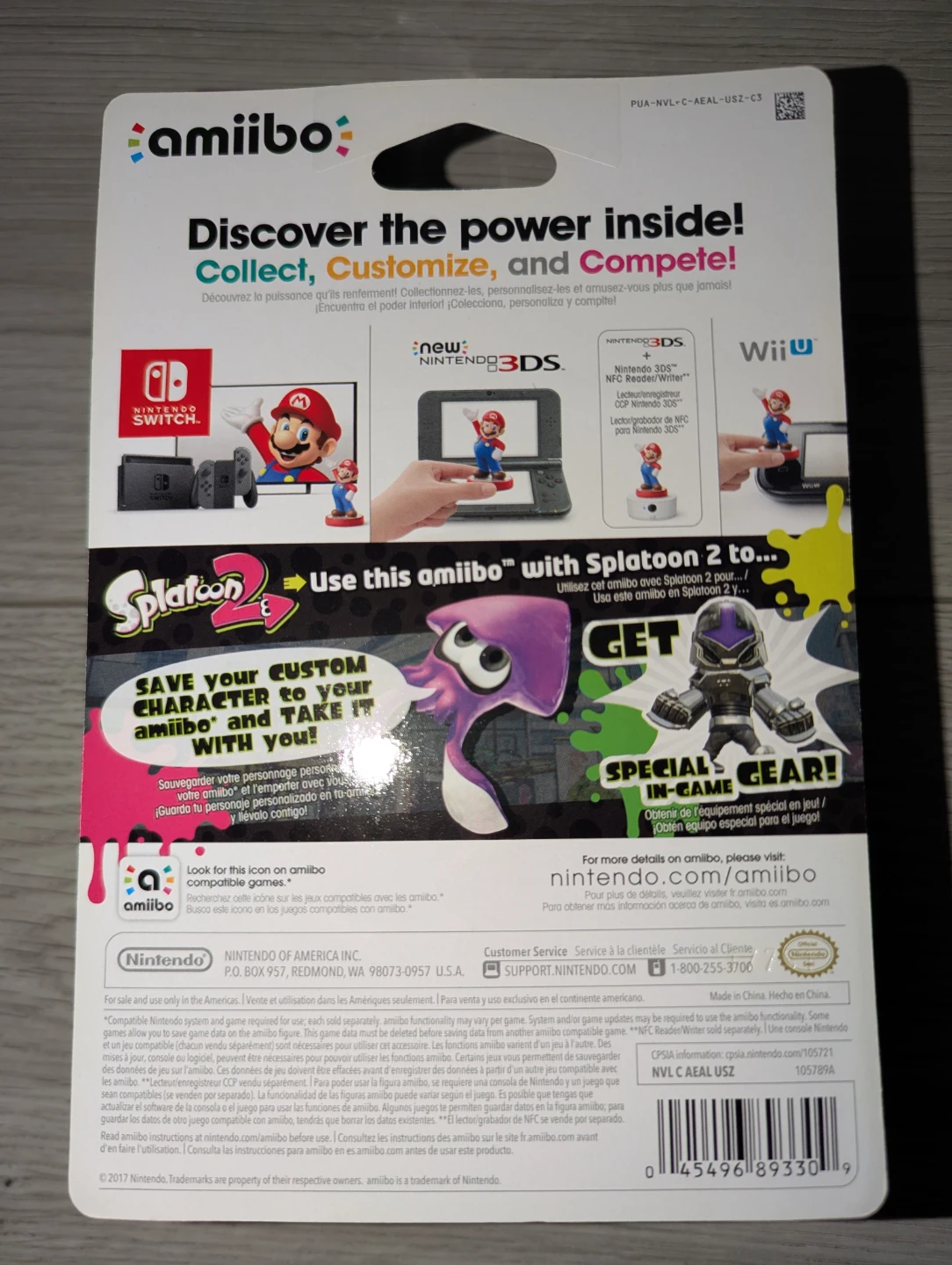 Nintendo Amiibo Splatoon Purple Inkling Squid - photo 2