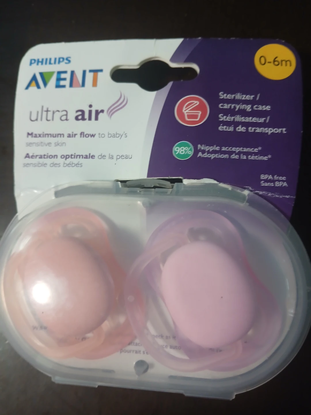 Philips Avent Ultra Air Pacifiers (0-6m) - 2 Pack