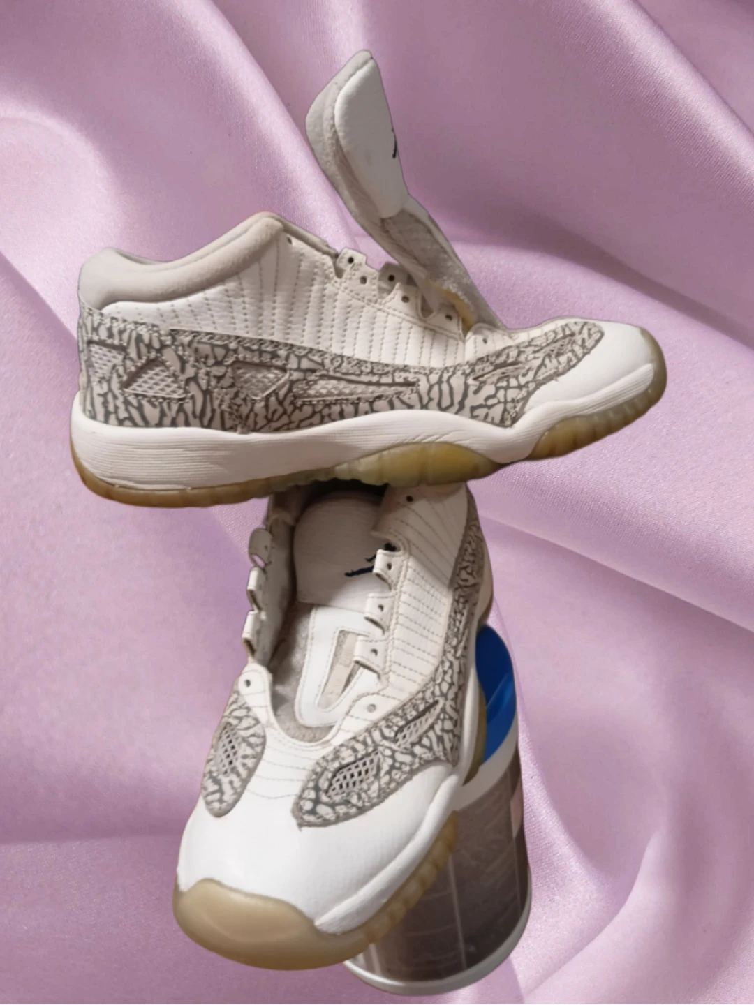 Jordan 11 Low White Cement Kids Shoes