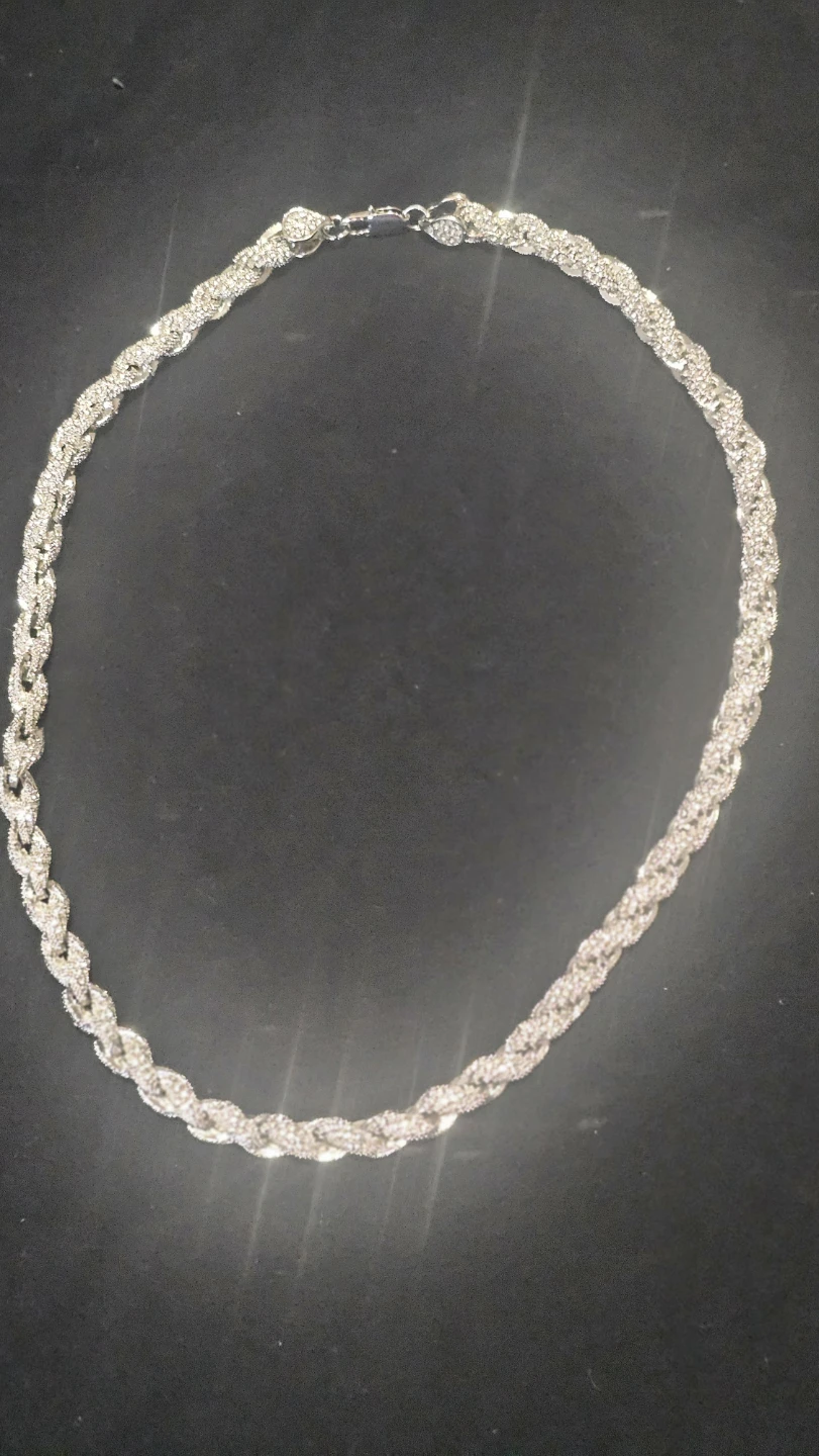 Sparkly Silver Chain Necklace