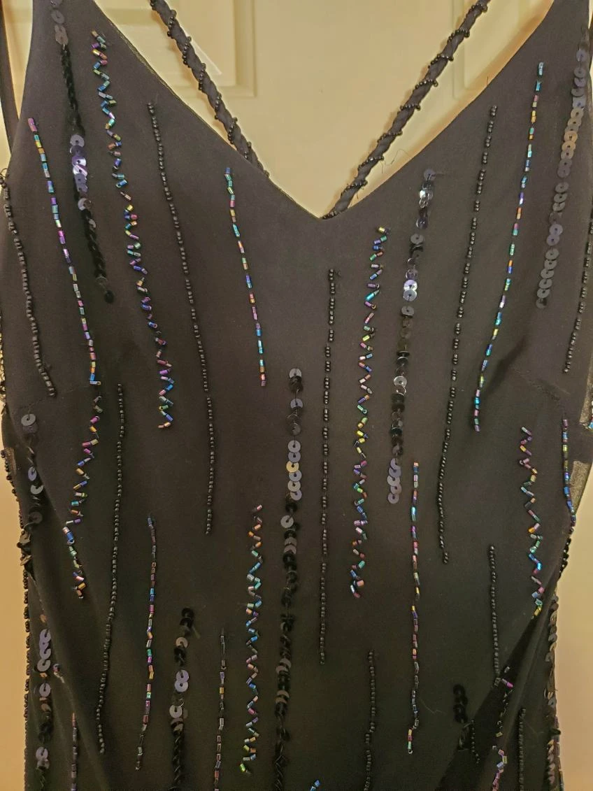 BA Nites Beaded & Sequined Black Dress Size 8 - photo 5