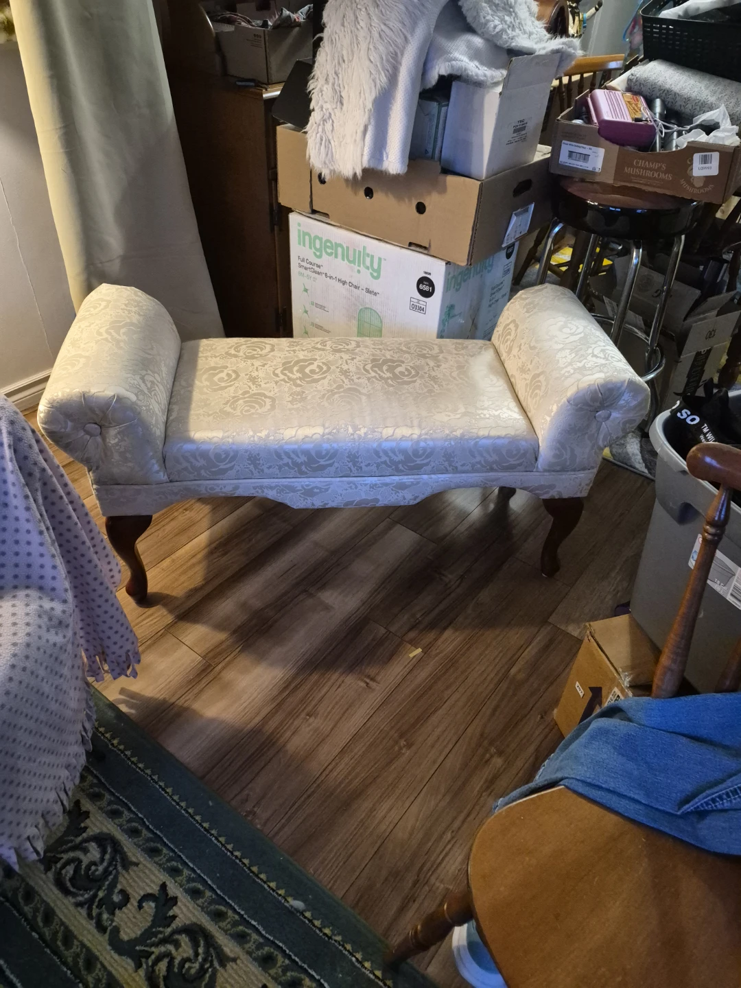 Decorative Bench with Scroll Arms - photo 2