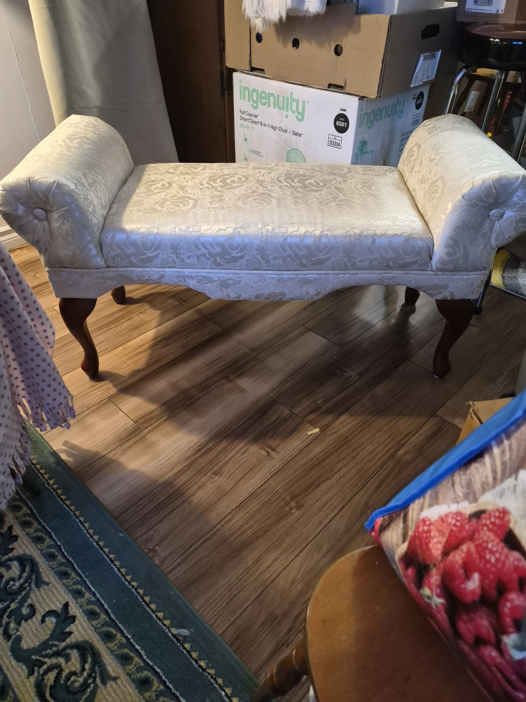 Decorative Bench with Scroll Arms - photo 3