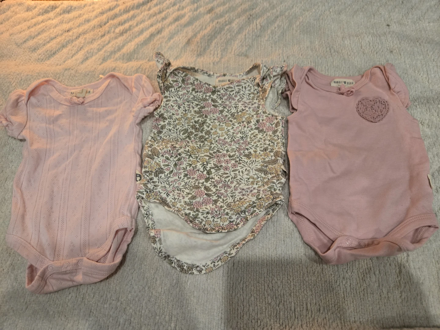Rabbit & Bear Organic 0-3 Months Onesies