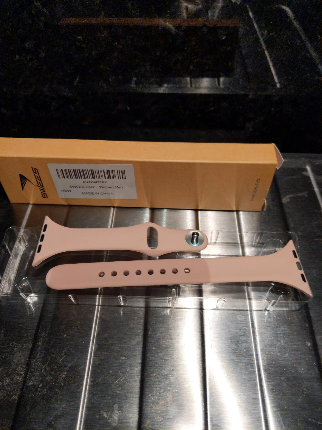 SWEES Pink Silicone Watch Band for Apple Watch