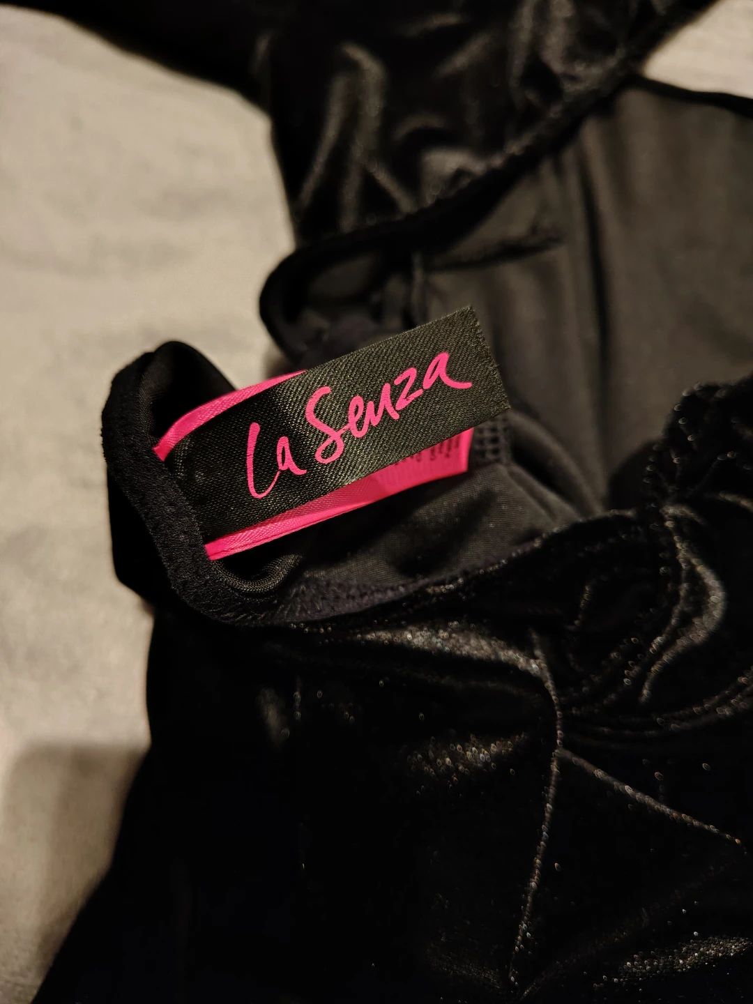 La Senza Black Velvet Cut-out Bodysuit - Size S - photo 3