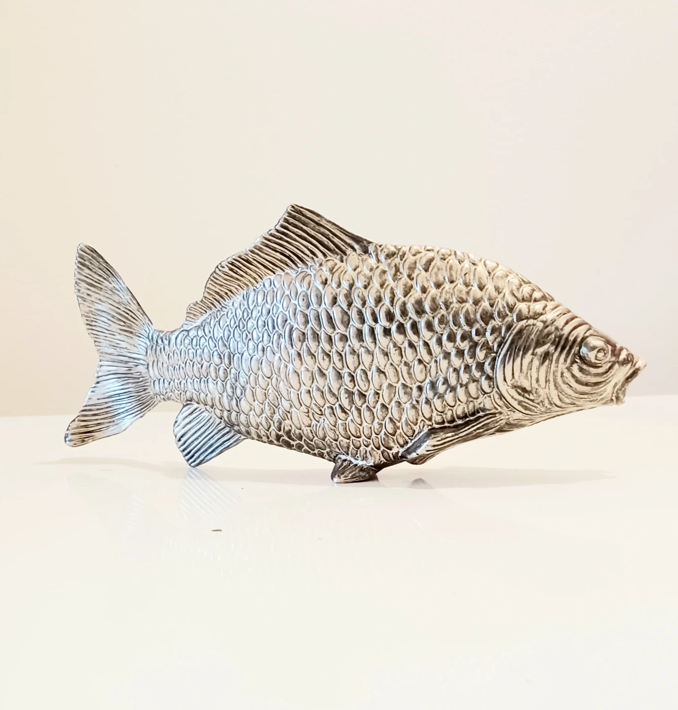 Vtg. Italian Silver Plated Fish Figurine
