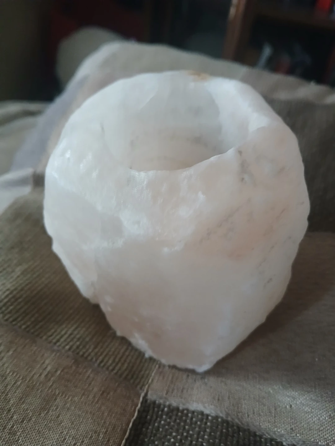 White Himalayan Salt Votive Candle Holder 🥕