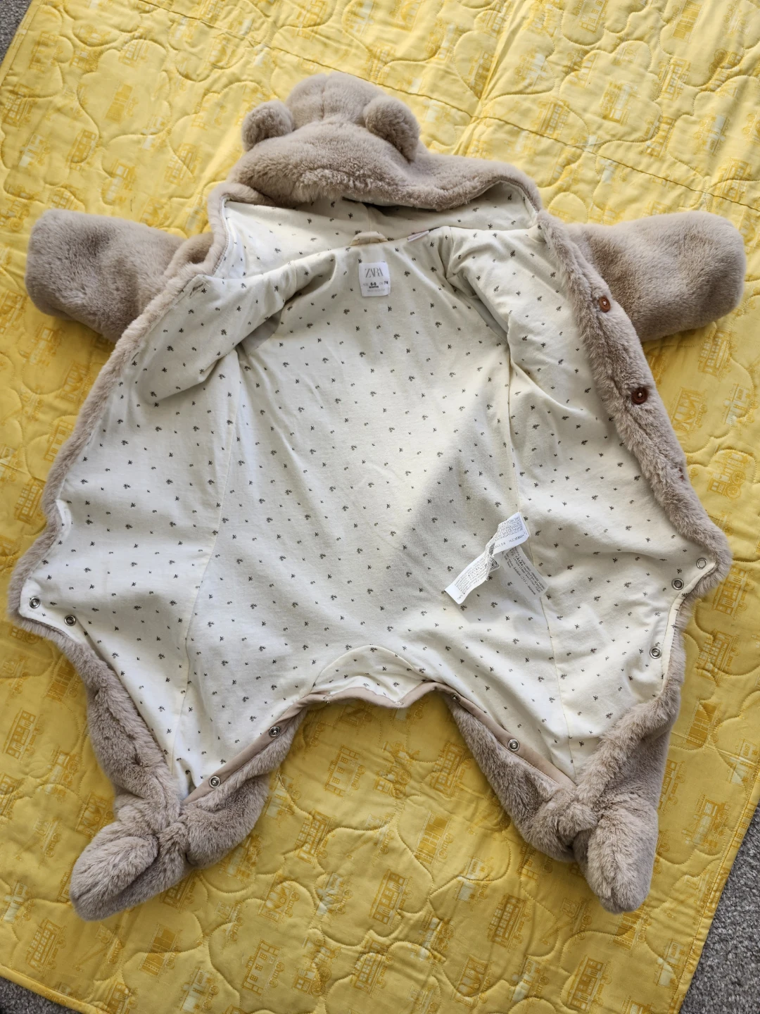 Zara Baby Bear Bunting Snowsuit 6-9 Months - photo 2