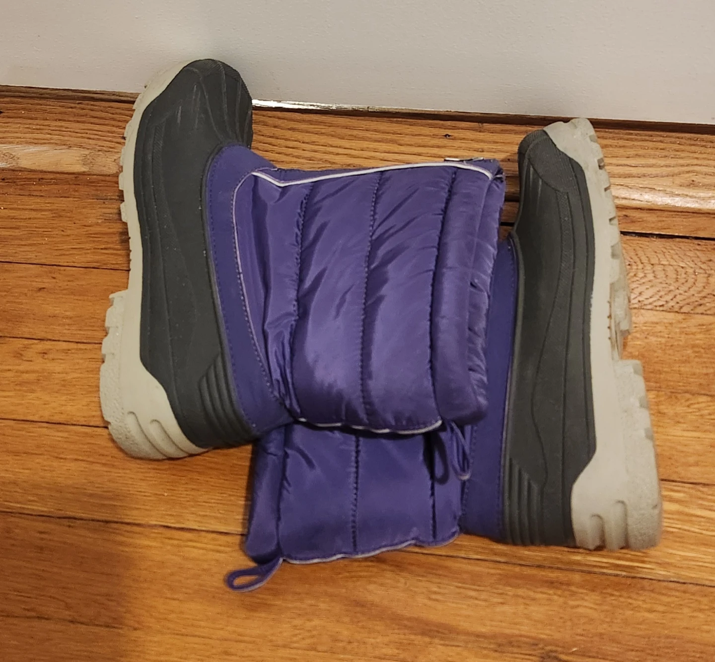 Lands End Purple Snow Boots Big Girls Size 6 - photo 2