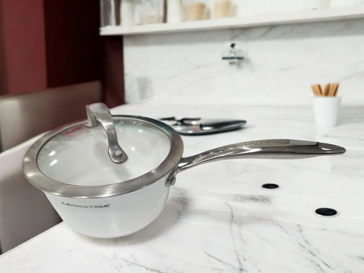 Set 30 cookware Lagostina White Saucepan with Lid - photo 5