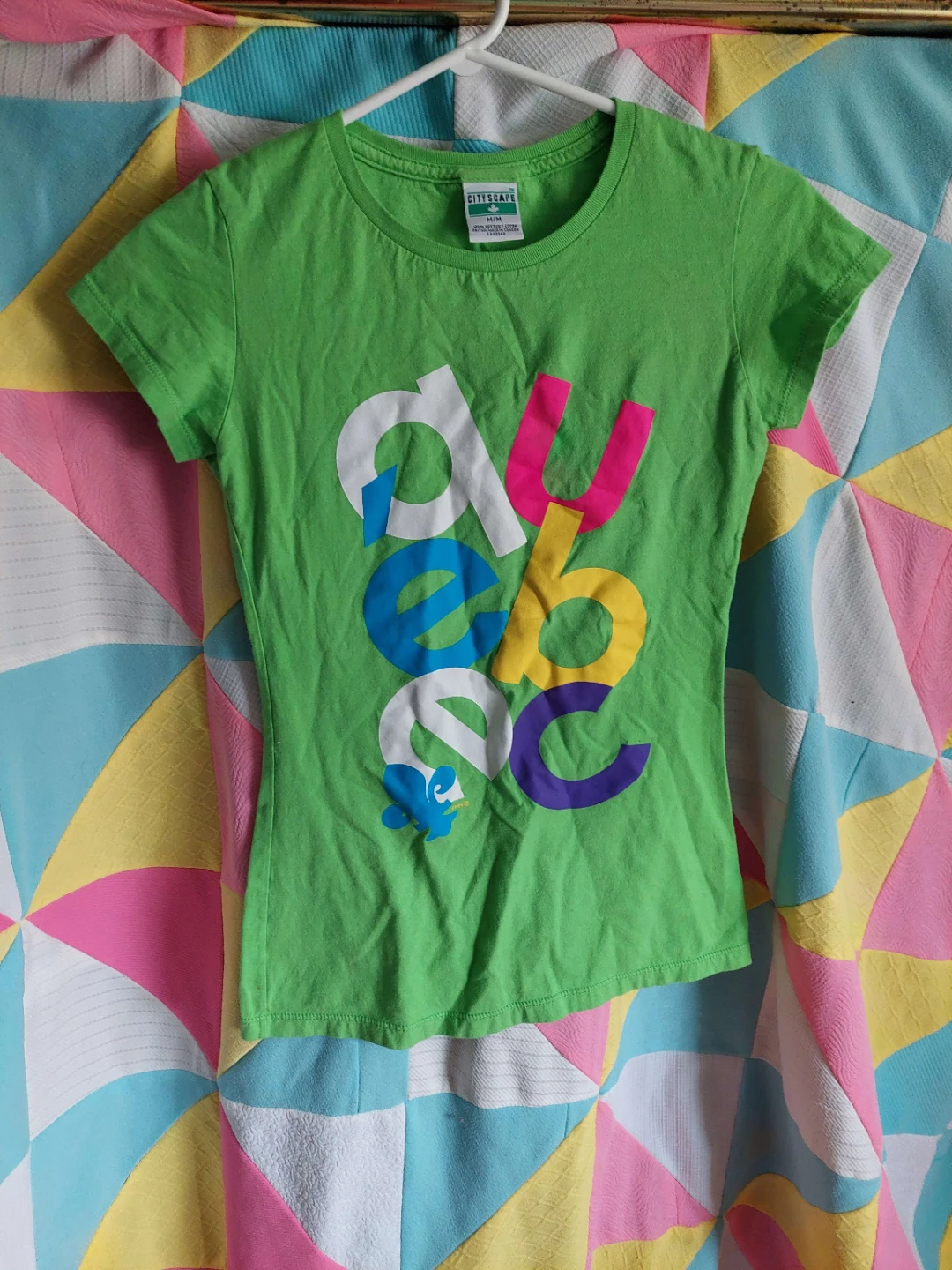 Green Quebec y2k souvenir t-shirt