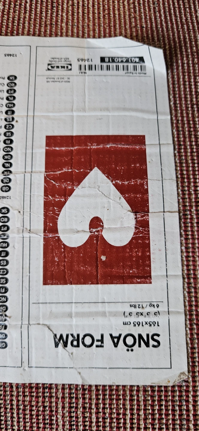 IKEA SNÖA FORM Rug - Red/White Heart Design - photo 2