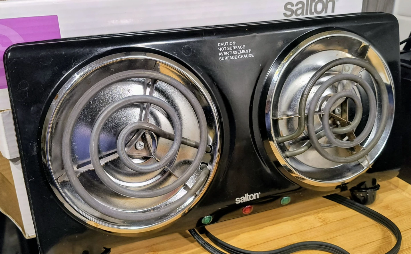 Salton Portable Double Burner Cooktop HP 1427 - photo 4
