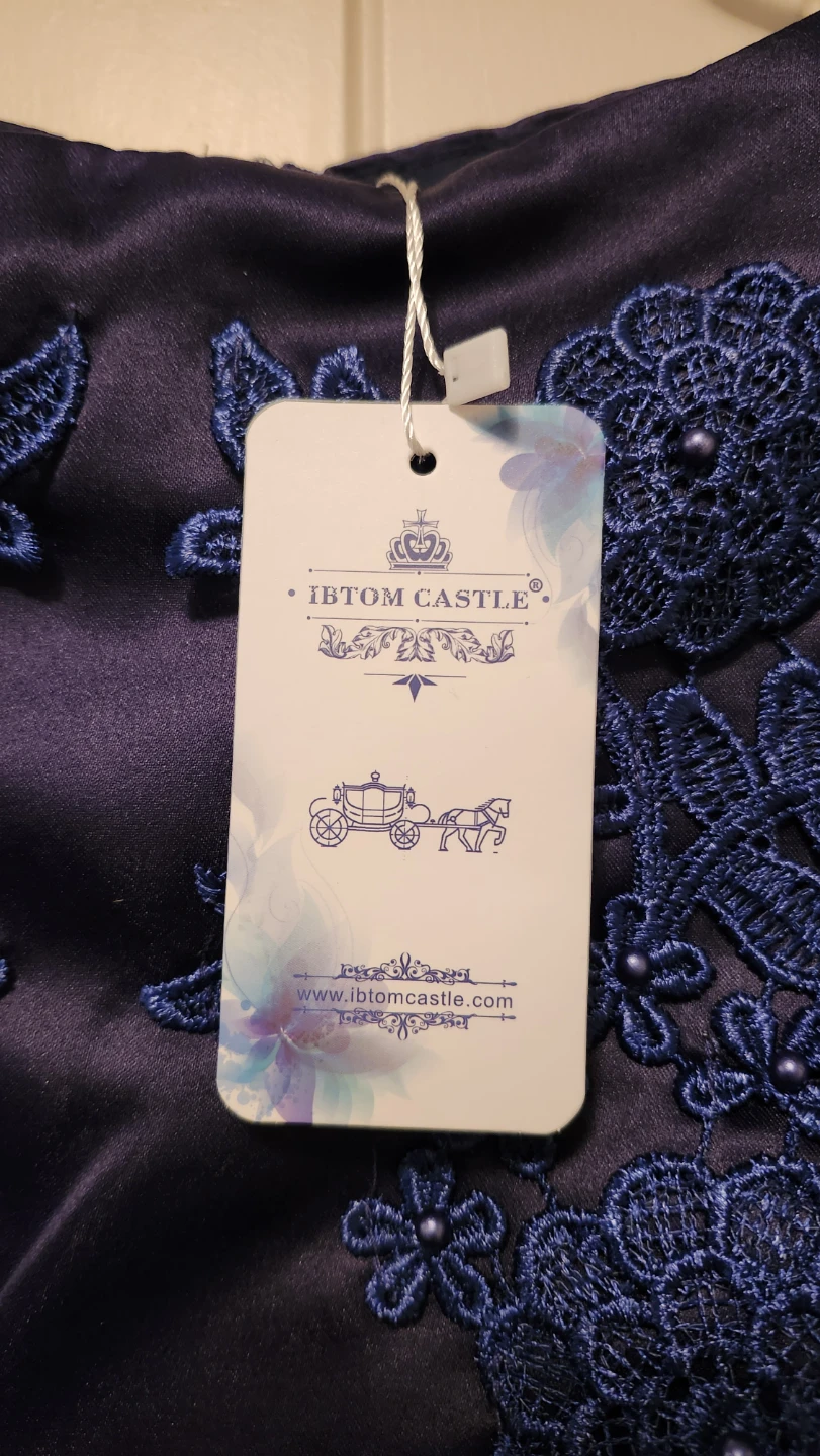 Ibtom Castle Girls Blue Lace Detail Dress - photo 4