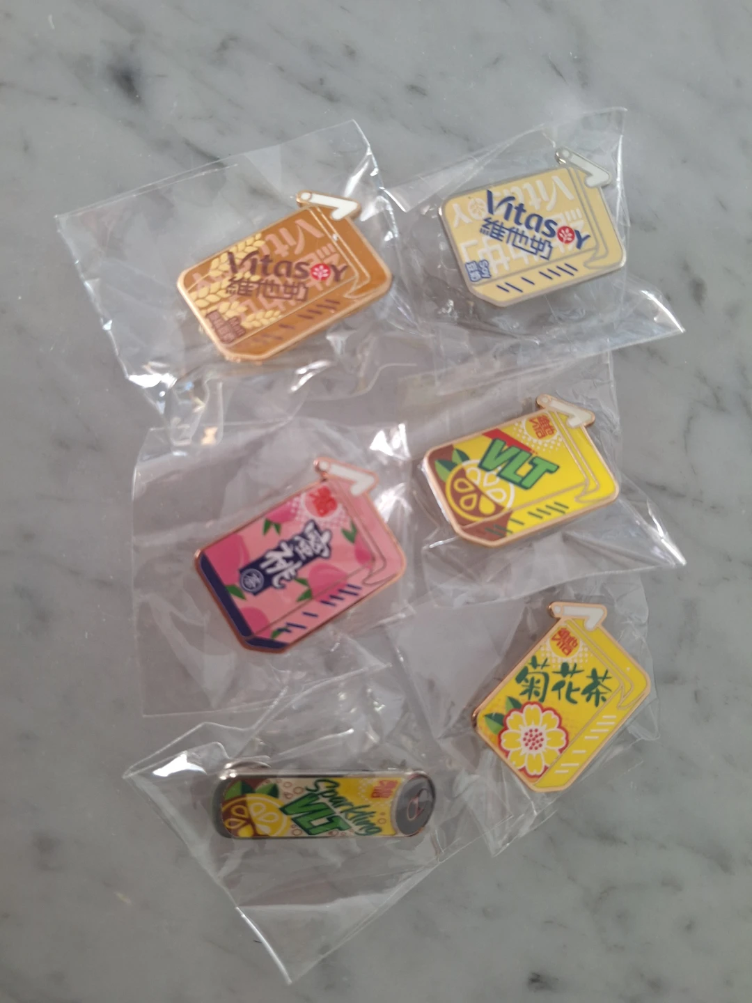 Vitasoy VLT Enamel Pin Set Brand New