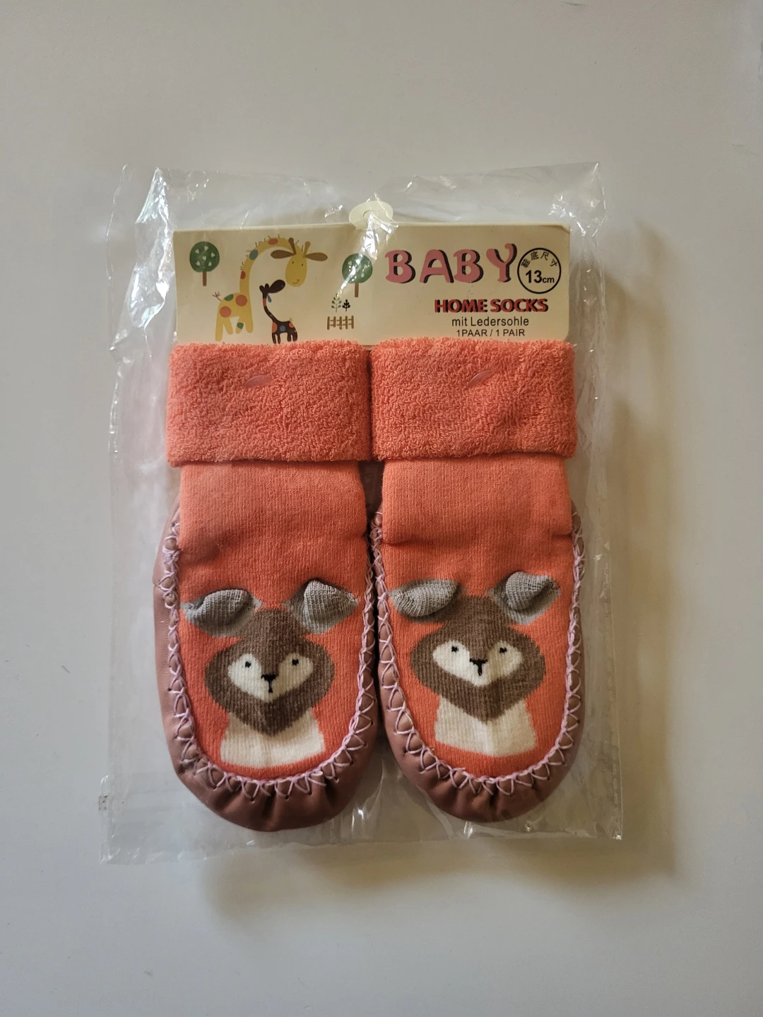 Baby Home Socks with Leather Sole - photo 2