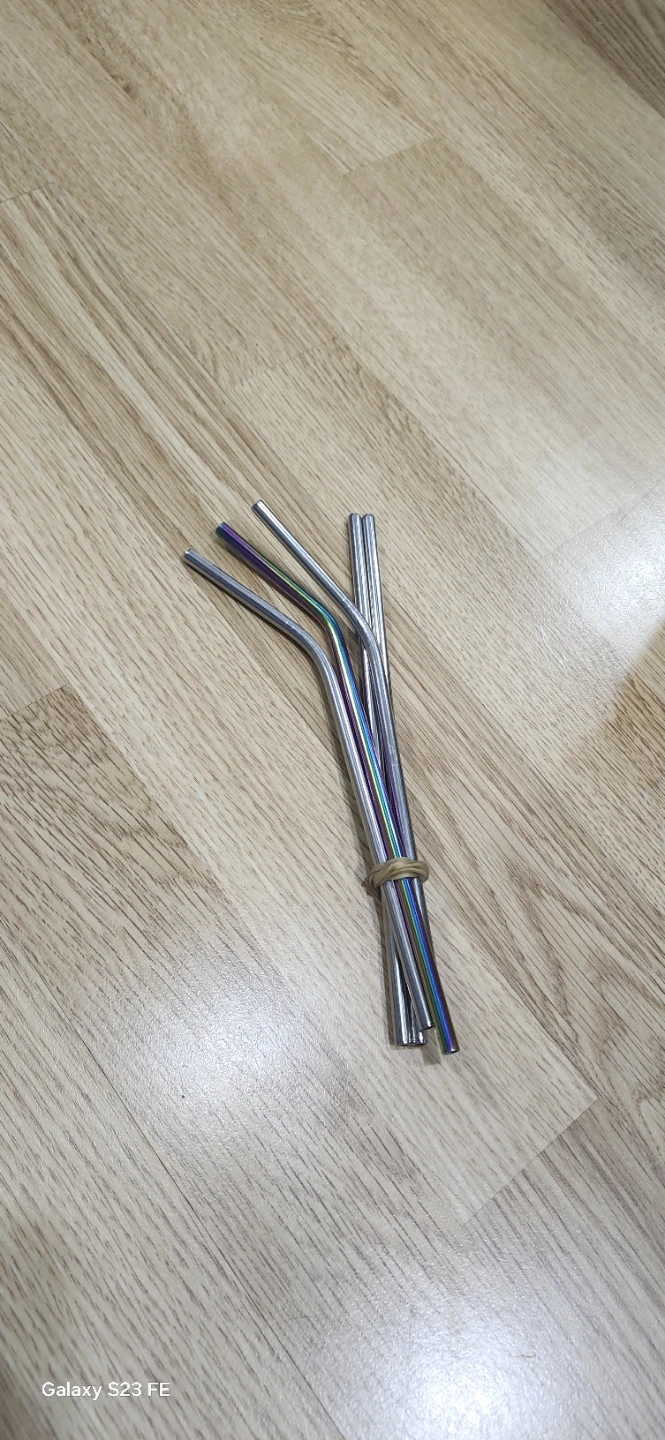 Set of 5 Stainless Steel Straws