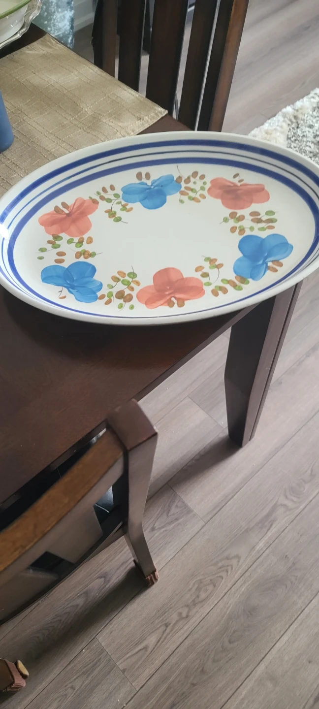 Ironstone Serving Platter - Hand Decorated - photo 2