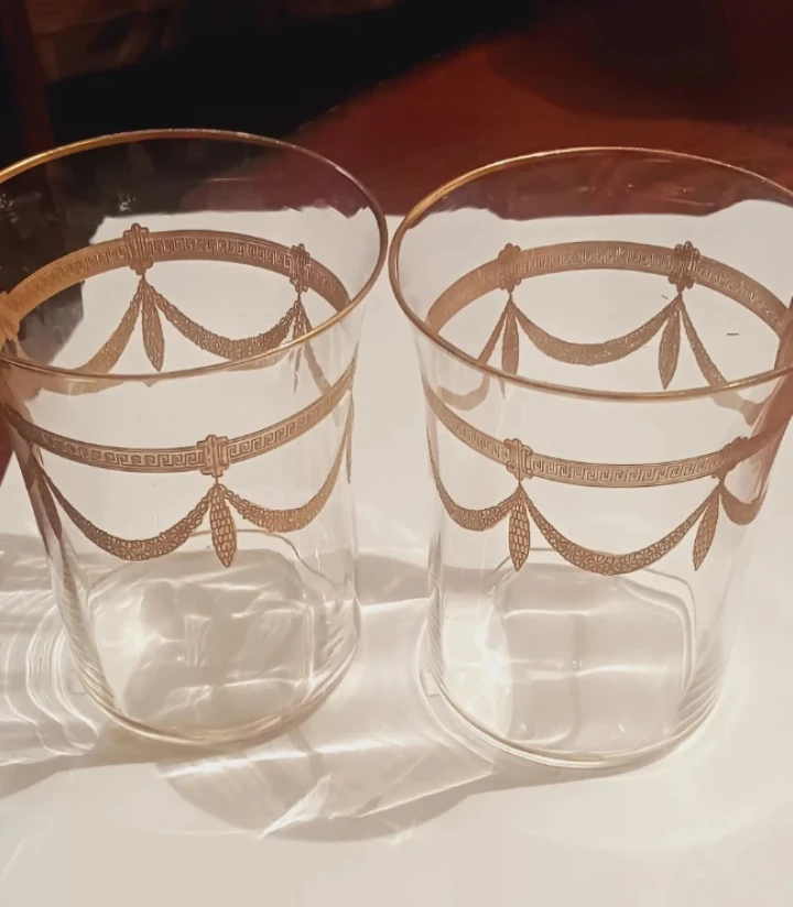 MOSER LOBMEYR  BOHEMIAN 24KARAT GOLD GLASSES