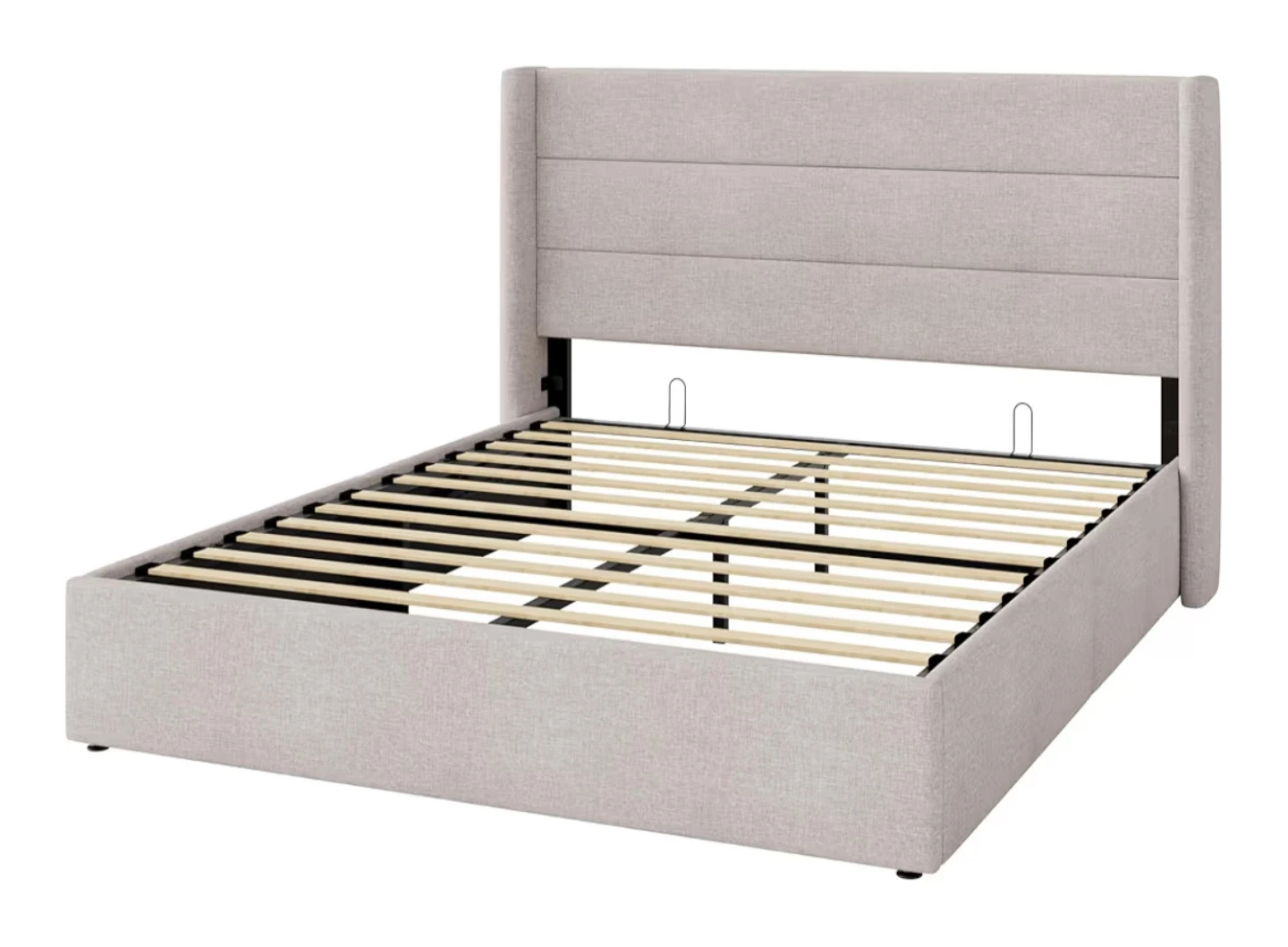 Queen Size Upholstered Storage Bed Frame with Headboard
