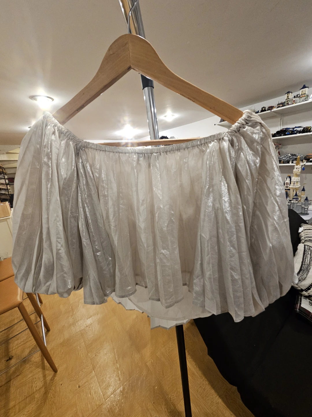 Express Women's Off-the-Shoulder Top - Silver - XS - photo 2