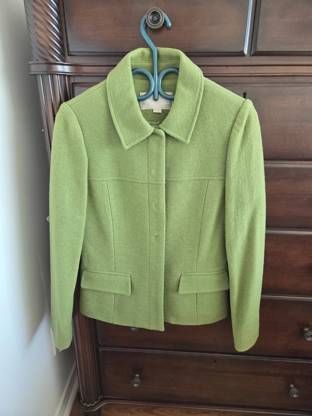 Sarah Collection Green Wool Blend Blazer