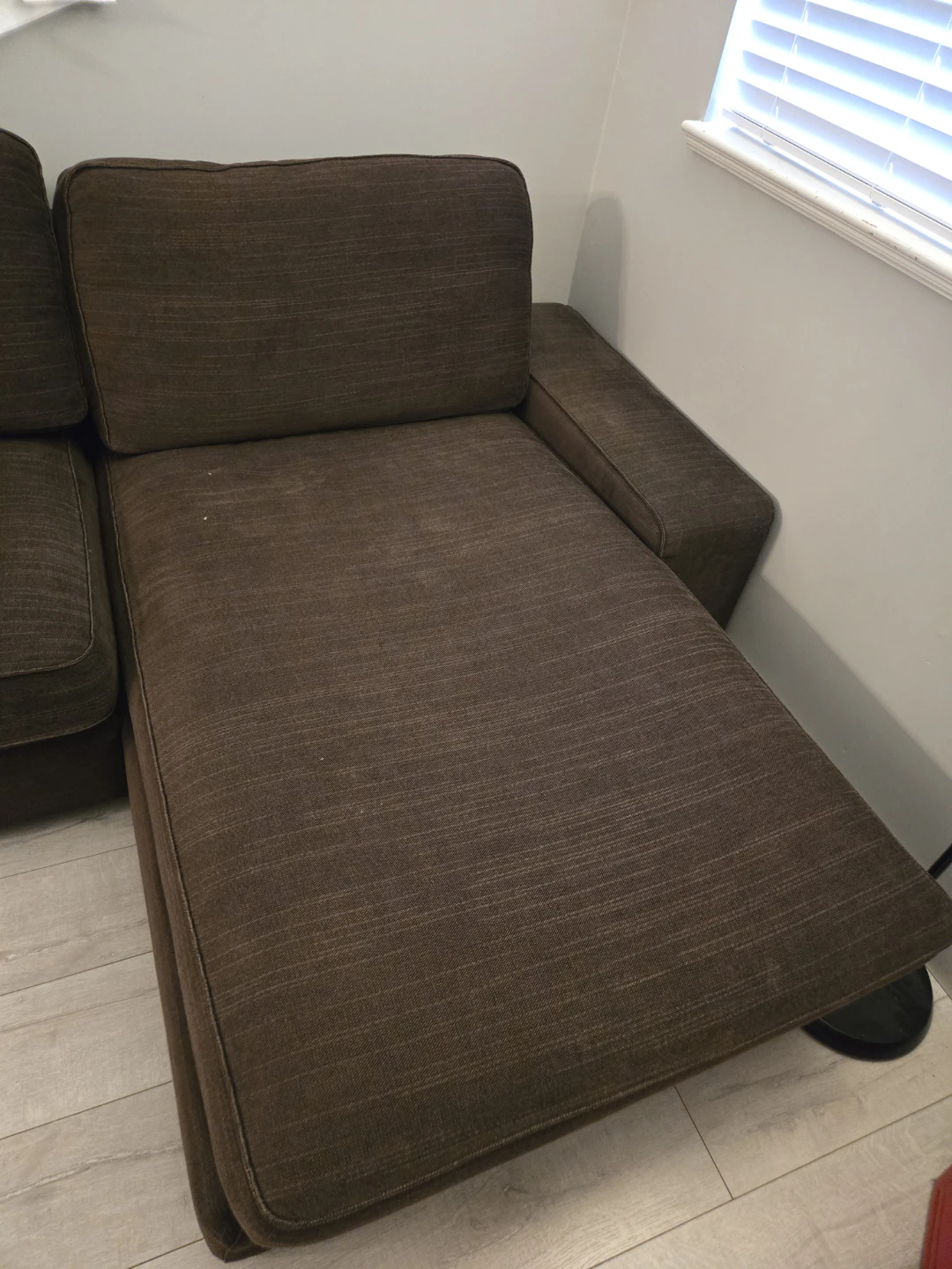 Brown Sectional Sofa with Chaise - photo 5