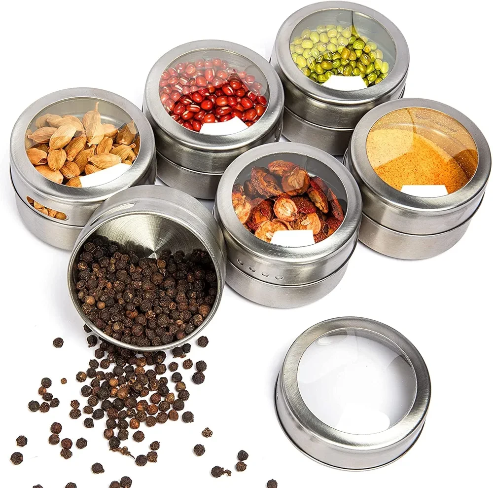 Magnetic Spice Tins Set with Rack - photo 2
