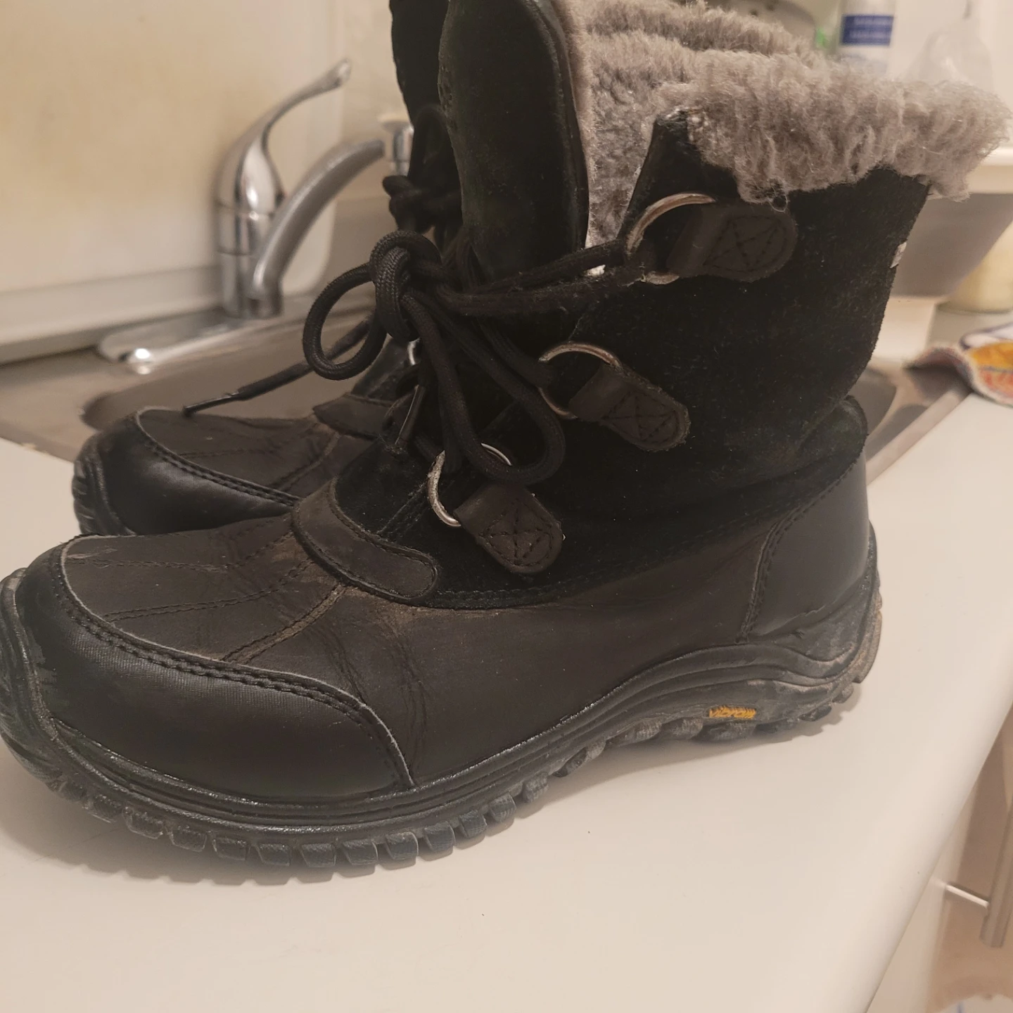 $30 UGG Black Winter Boots with Vibram Sole - photo 2