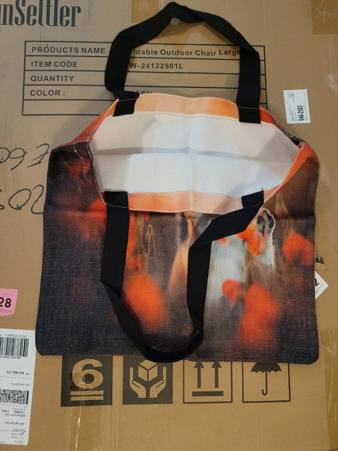 SunSettler Corgi & Poppies Tote Bag