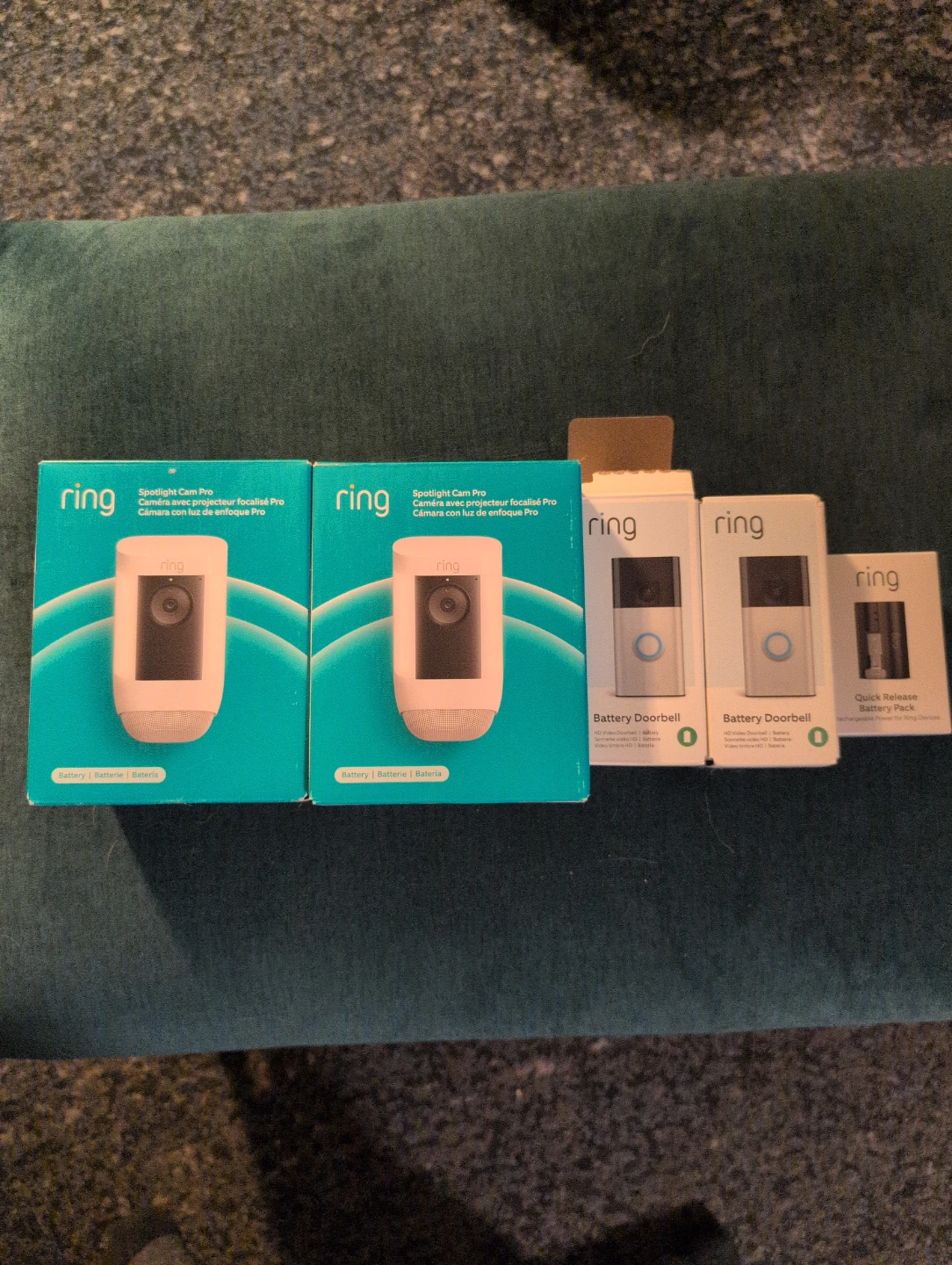 Ring Spotlight Cam Pro and Battery Doorbell Lot