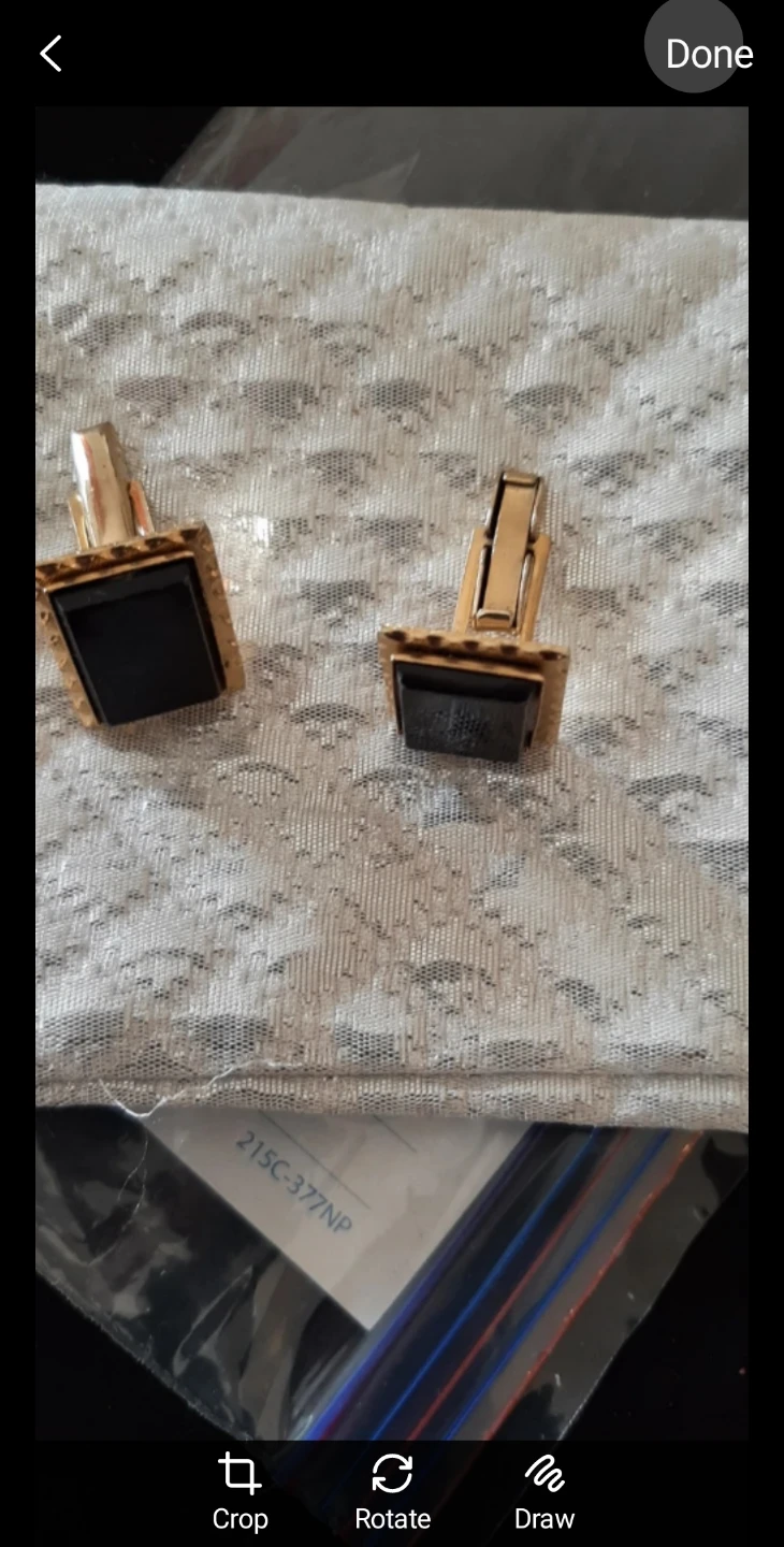 Mens vintage onyx cuff links.