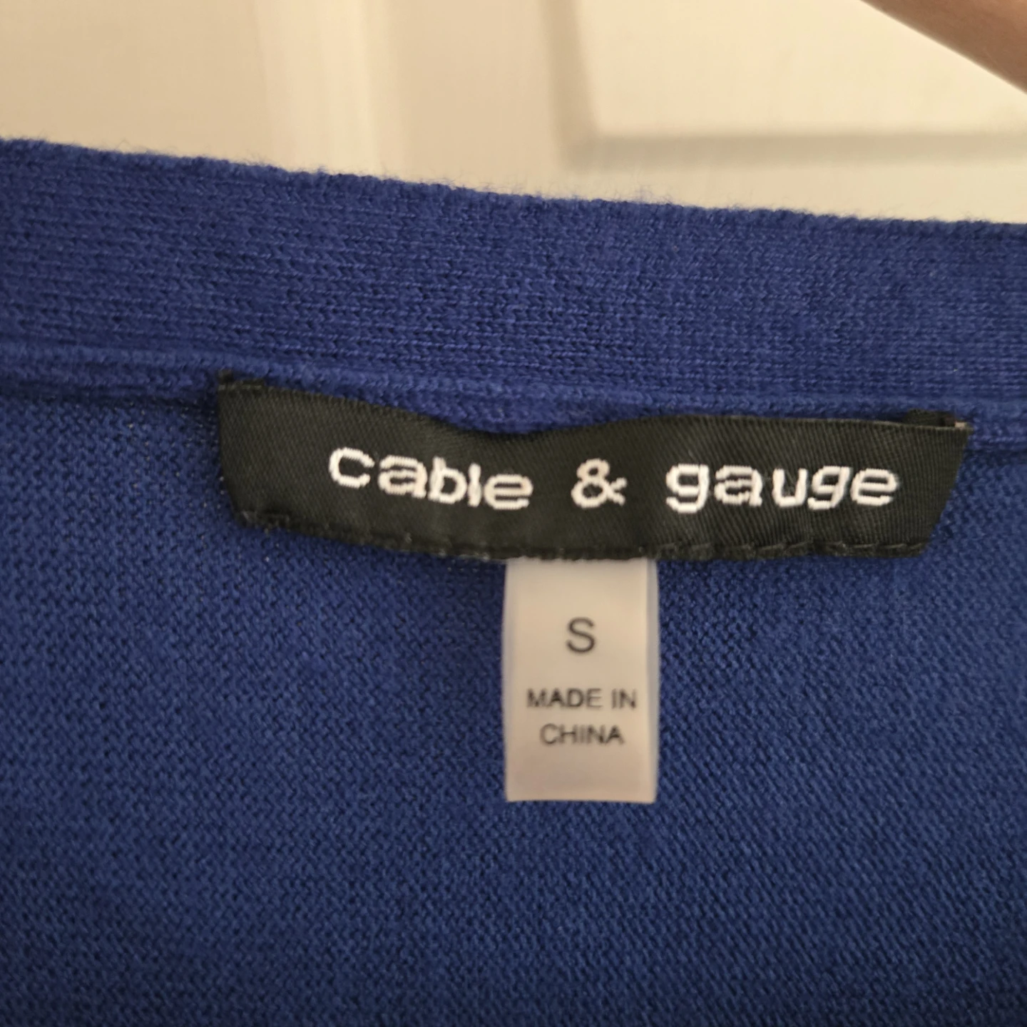 Cable & Gauge Blue Sweater with Button Detail - Size Small - photo 4