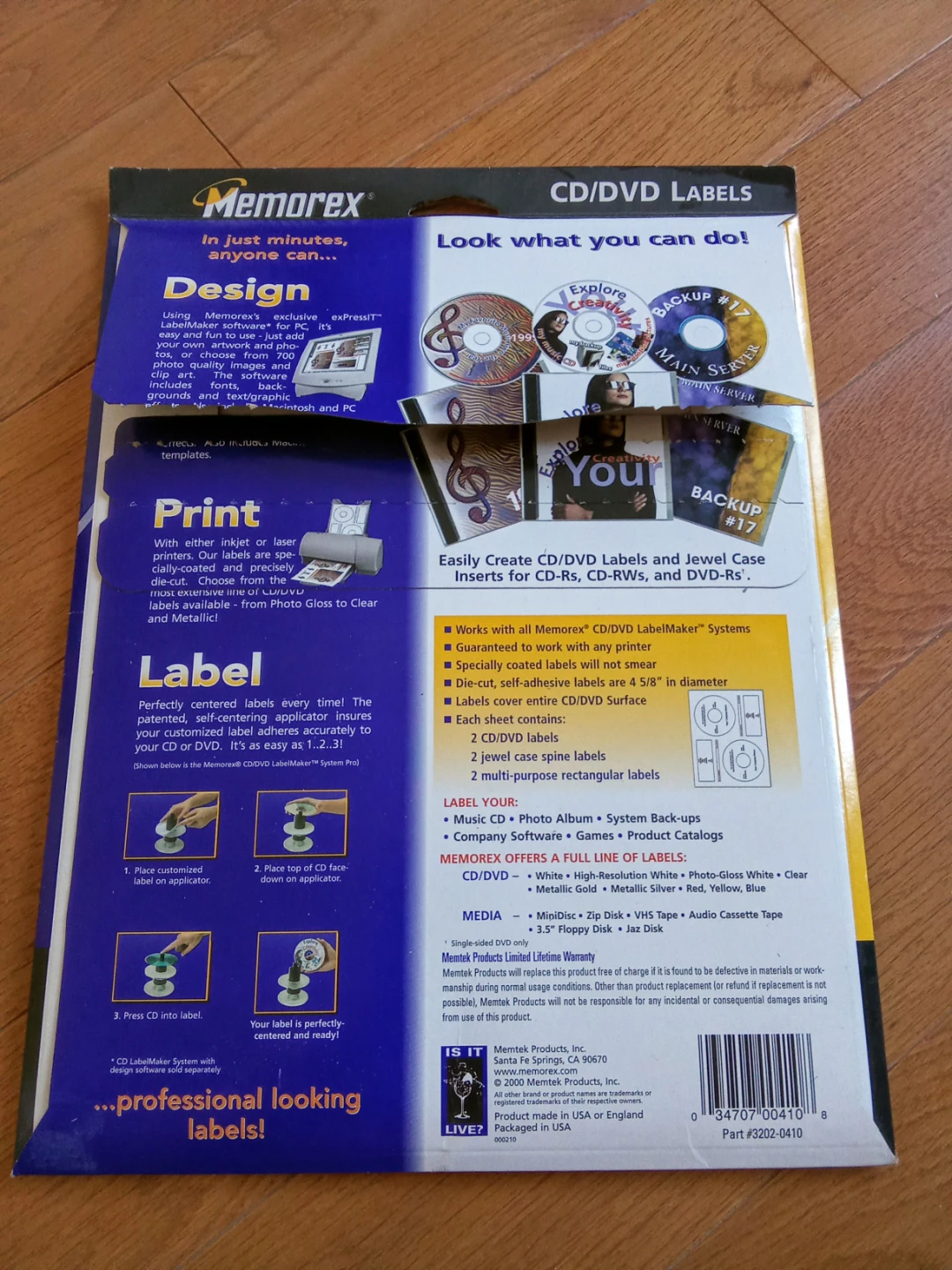 Memorex CD/DVD Labels Refills - 80 White Labels - photo 2