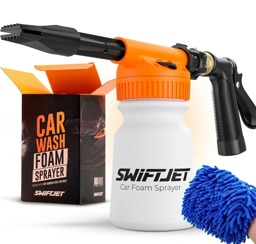 SwiftJet Car Foam Sprayer Kit with Wash Mitt