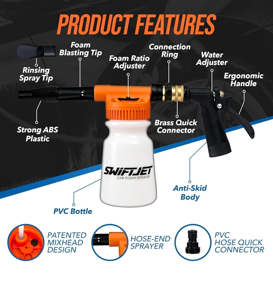 SwiftJet Car Foam Sprayer Kit with Wash Mitt - photo 5
