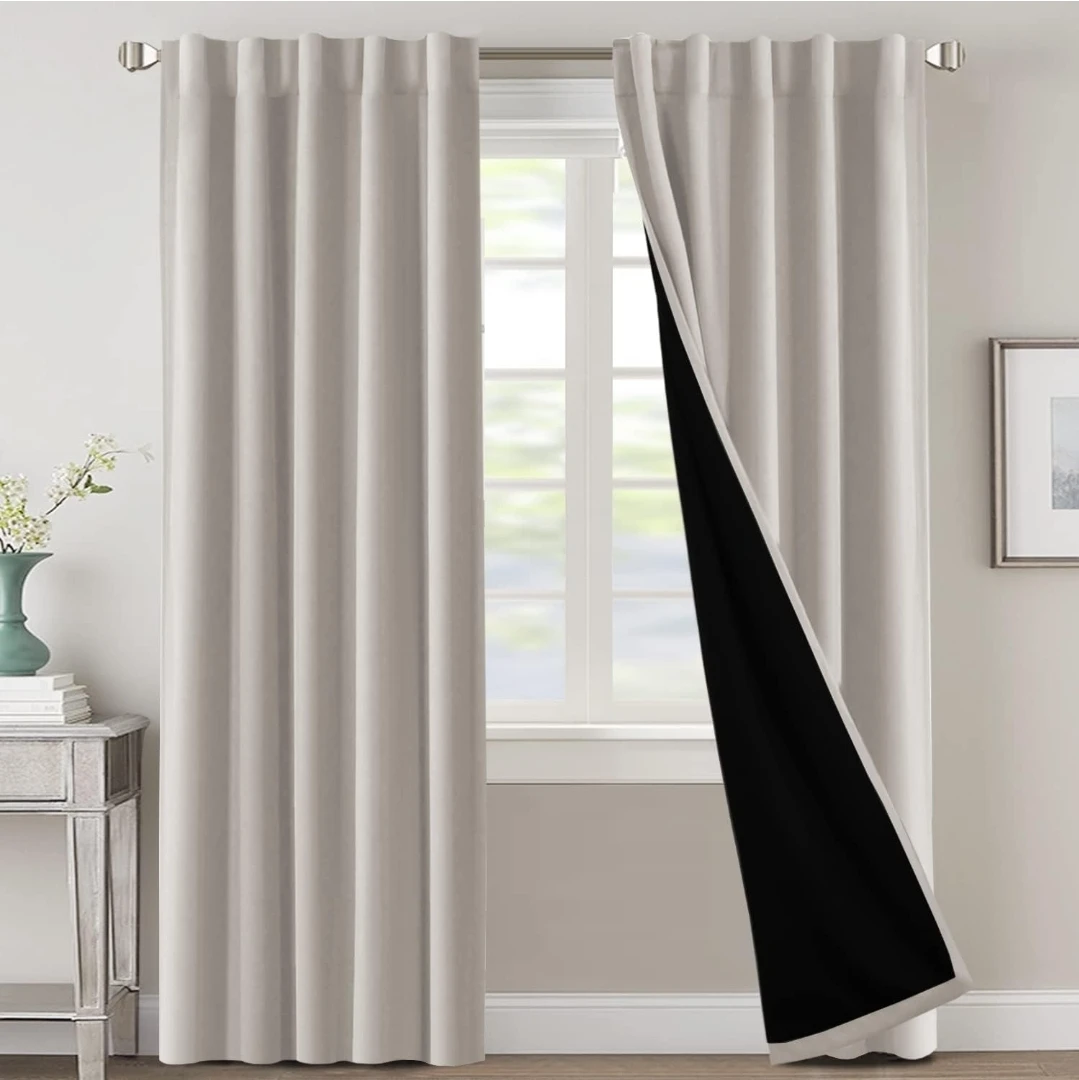 100% Blackout Curtains - 2 Panels, 42" x 84" each - photo 2
